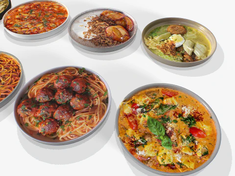 Food In a plate pack 3 3D Model