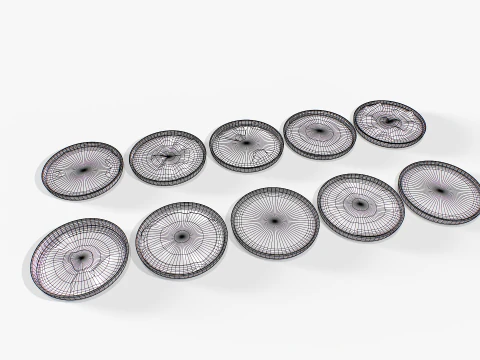 Food In a plate pack 3 3D Model