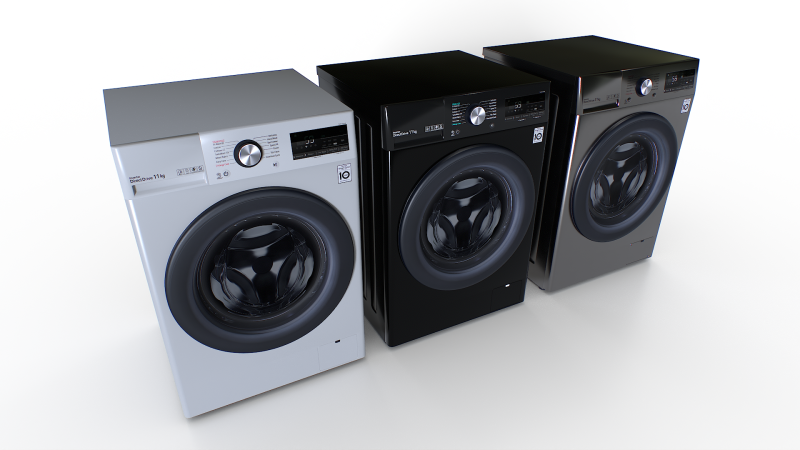Washing Machine Set 3Dモデル .c4d .max .obj .3ds .fbx .stl .blend 