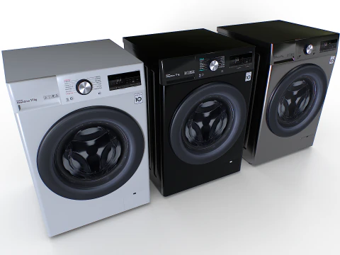 Zestaw pralki Model 3D