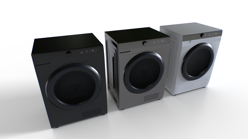 Washing Machine Set 3 3D Modell .c4d .max .obj .3ds .fbx .stl .blend 