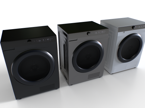 Washing Machine Set 3 3D Modell