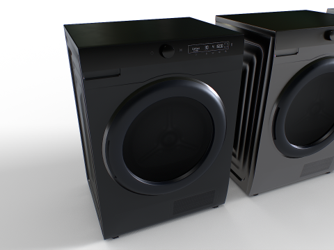 Washing Machine Set 3 3D Modell