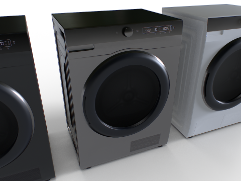 Washing Machine Set 3 3D Modell