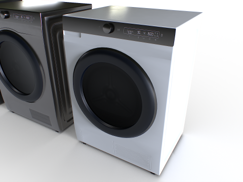 Washing Machine Set 3 3D Modell