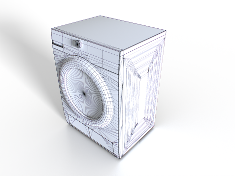Washing Machine Set 3 3D Modell
