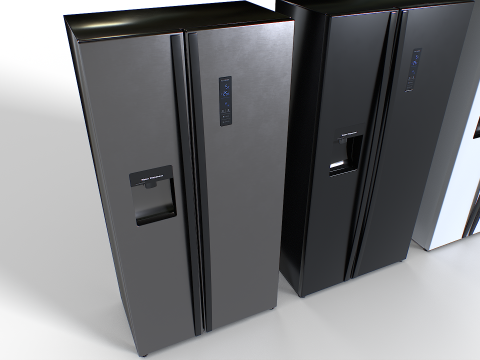 American fridge set 3D Модель