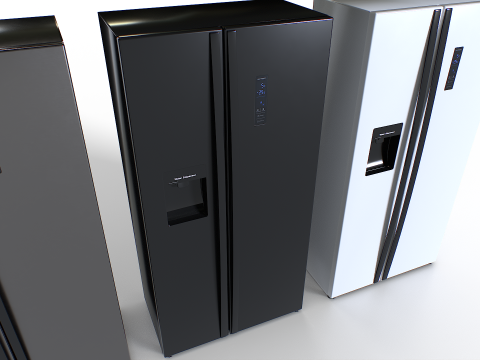 American fridge set 3D Модель