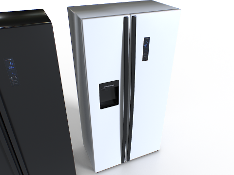 American fridge set 3D Модель