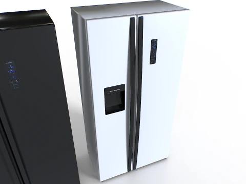 American fridge set 3D Model