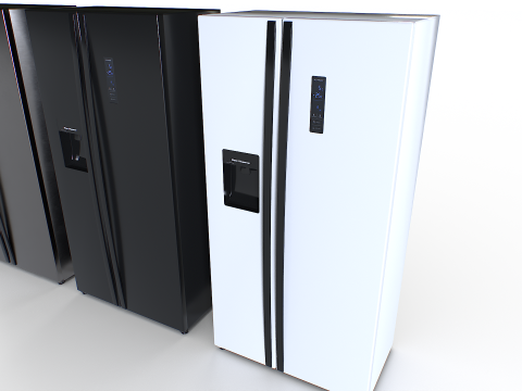 American fridge set 3D Модель