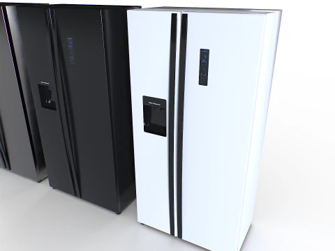 American fridge set 3D Model
