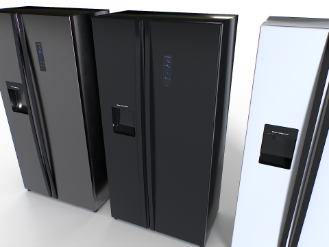American fridge set 3D Модель