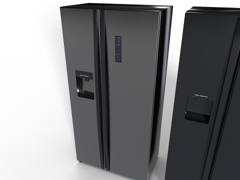 American fridge set 3D Модель