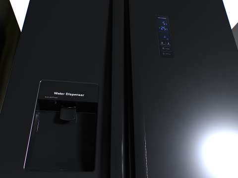 American fridge set 3D Модель