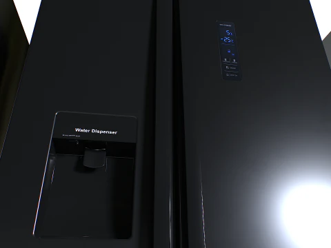 American fridge set 3D Model