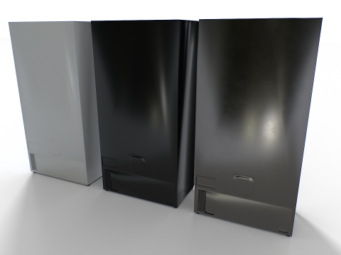 American fridge set 3D Модель