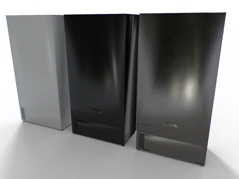 American fridge set 3D Model