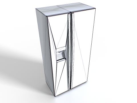 American fridge set 3D Модель