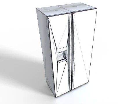 American fridge set 3D Model