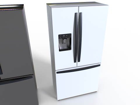 American fridge set 2 3D 模型