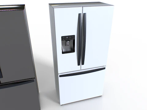 American fridge set 2 3D Model