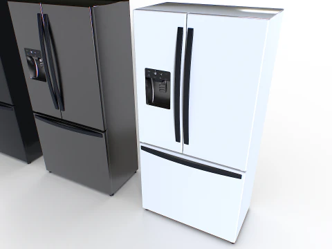 American fridge set 2 3D Model