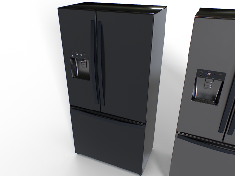 American fridge set 2 3D 模型
