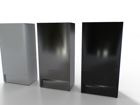 American fridge set 2 3D 模型
