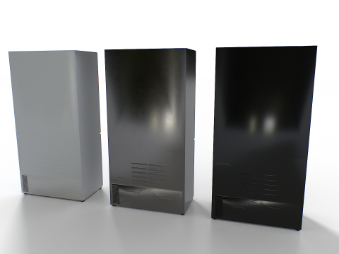 American fridge set 2 3D 模型