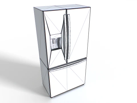 American fridge set 2 3D Model