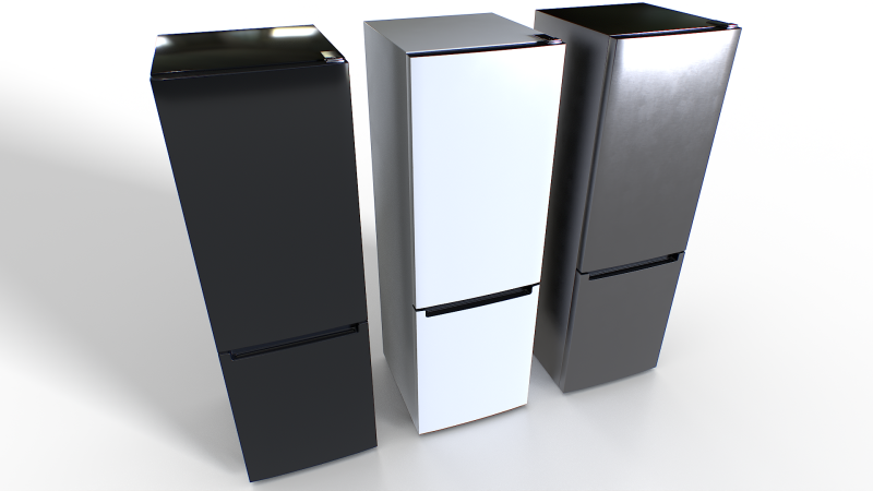 Fridge set 3D Modell .c4d .max .obj .3ds .fbx .stl .blend 