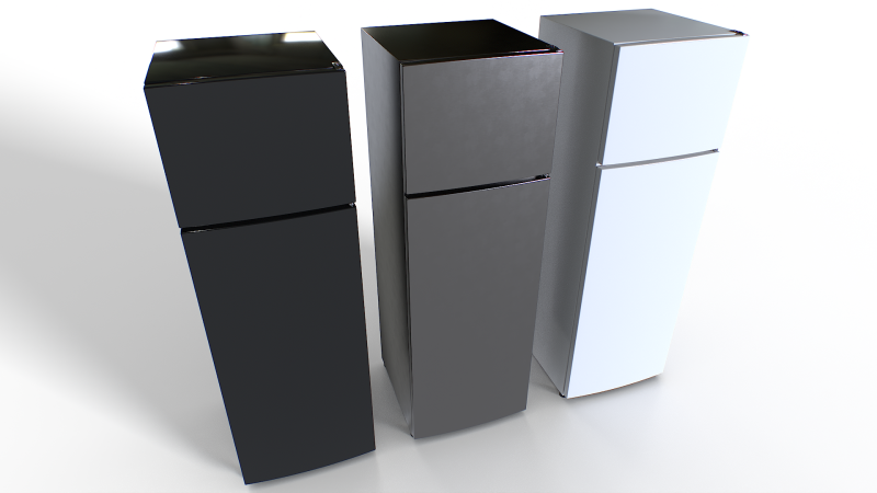 Fridge set 2 3D Model .c4d .max .obj .3ds .fbx .stl .blend