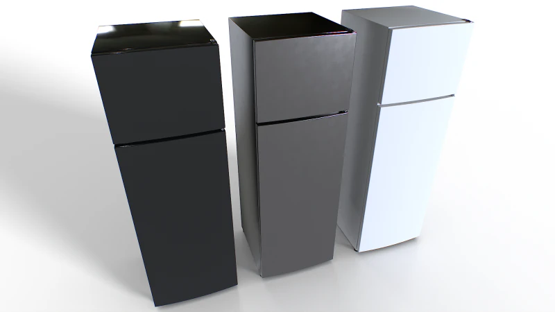 Fridge set 2 3D Model .c4d .max .obj .3ds .fbx .stl .blend