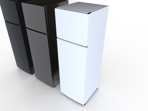 Fridge set 2 3D Model
