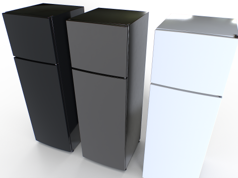 Fridge set 2 3D Model