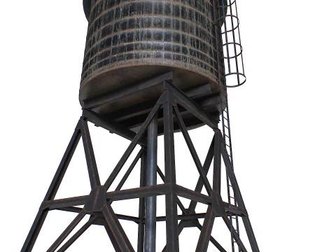 Rooftop water tower 3D Model