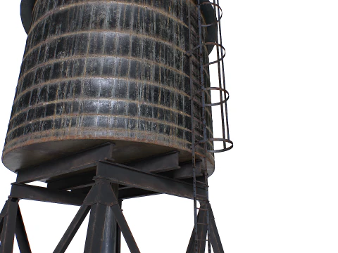 Rooftop water tower 3D Model