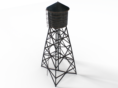 Ancien ch&acirc;teau d'eau Modèle 3D