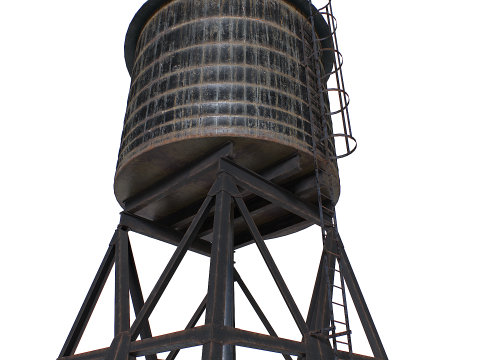 Ancien ch&acirc;teau d'eau Modèle 3D