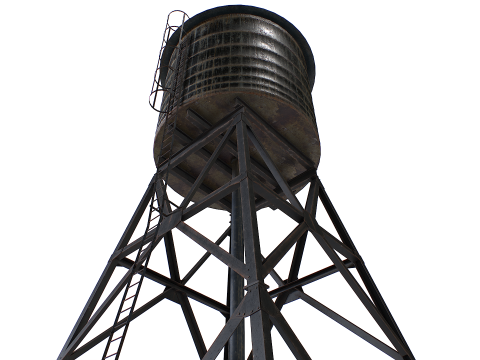 Ancien ch&acirc;teau d'eau Modèle 3D