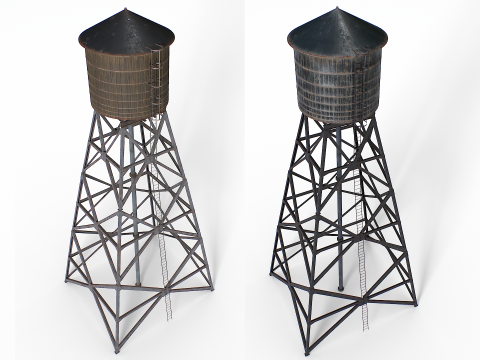 Antiga torre de &aacute;gua Modelo 3D