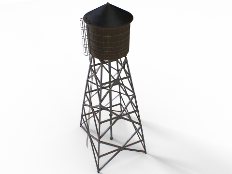 Ancien ch&acirc;teau d'eau Modèle 3D