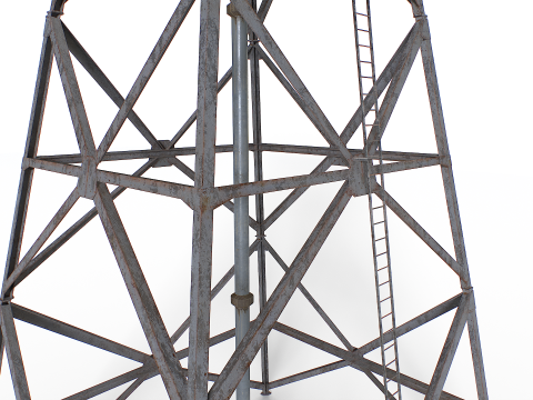 Ancien ch&acirc;teau d'eau Modèle 3D