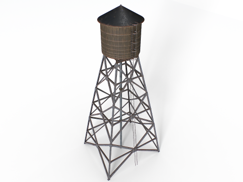 Ancien ch&acirc;teau d'eau Modèle 3D