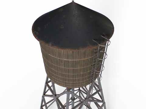 Ancien ch&acirc;teau d'eau Modèle 3D