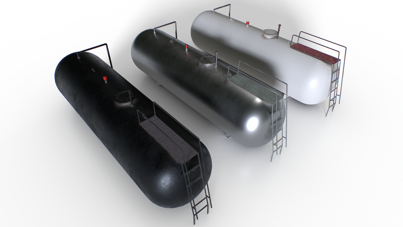 Metalltank 3D Modell .c4d .max .obj .3ds .fbx .stl .blend 