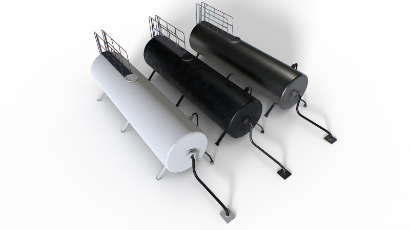 Industrial metal tank 3D Model .c4d .max .obj .3ds .fbx .stl .blend 