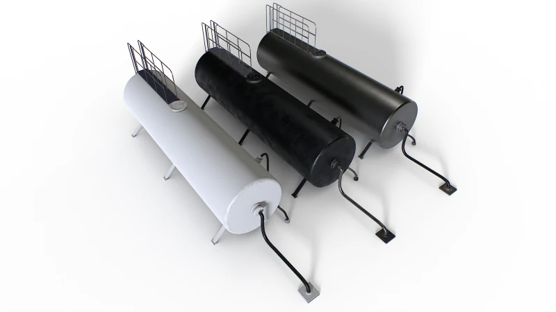Industrial metal tank 3D Model .c4d .max .obj .3ds .fbx .stl .blend