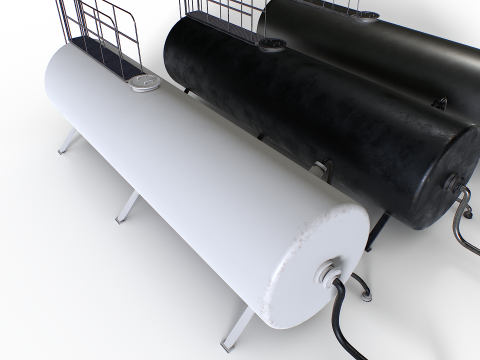 Industrial metal tank 3D Model